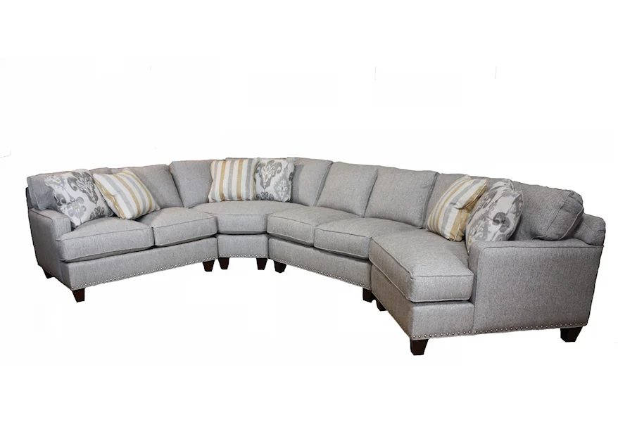 C9 Custom Collection 4 PC SECTIONAL SOFA by Craftmaster at Esprit Decor Home Furnishings